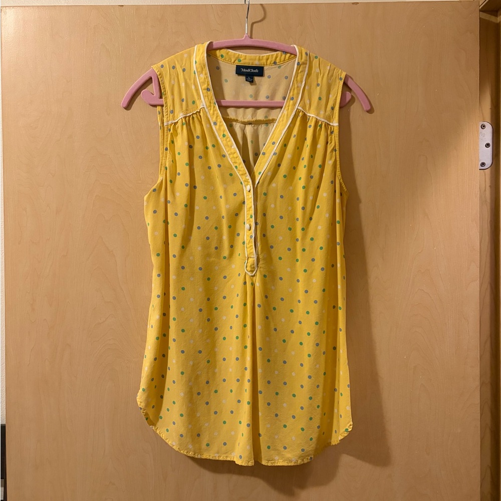 Yellow Polka Dot ModCloth Top